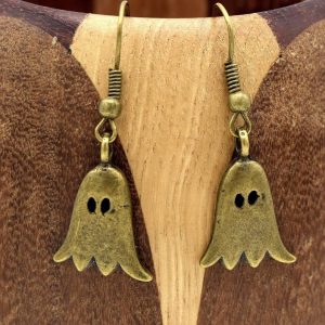 Boucles d’oreilles fantôme bronze antique – Halloween