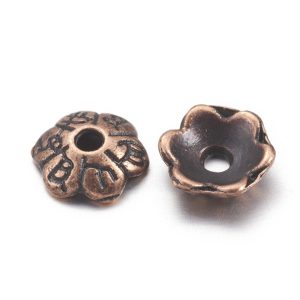 Calottes coupelles métal fleur cuivre