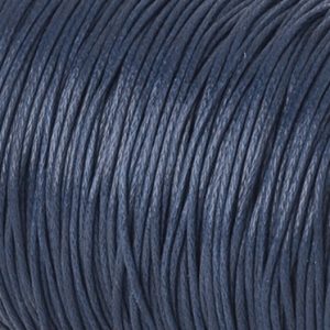 Cordon ciré 1mm bleu marine en coton x10