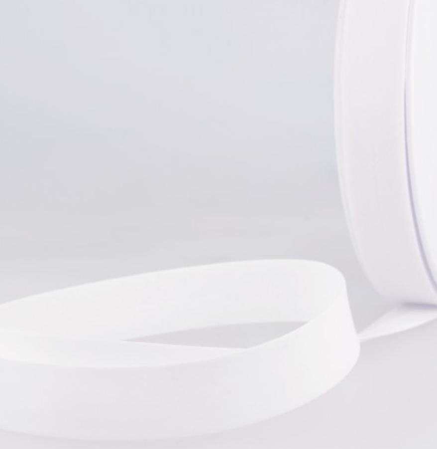 Biais uni 2 cm blanc – Image 2