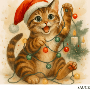 Carré de tissu velours Noël Sauce 45×48 cm