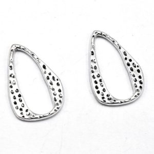 Connecteurs goutte argent antique