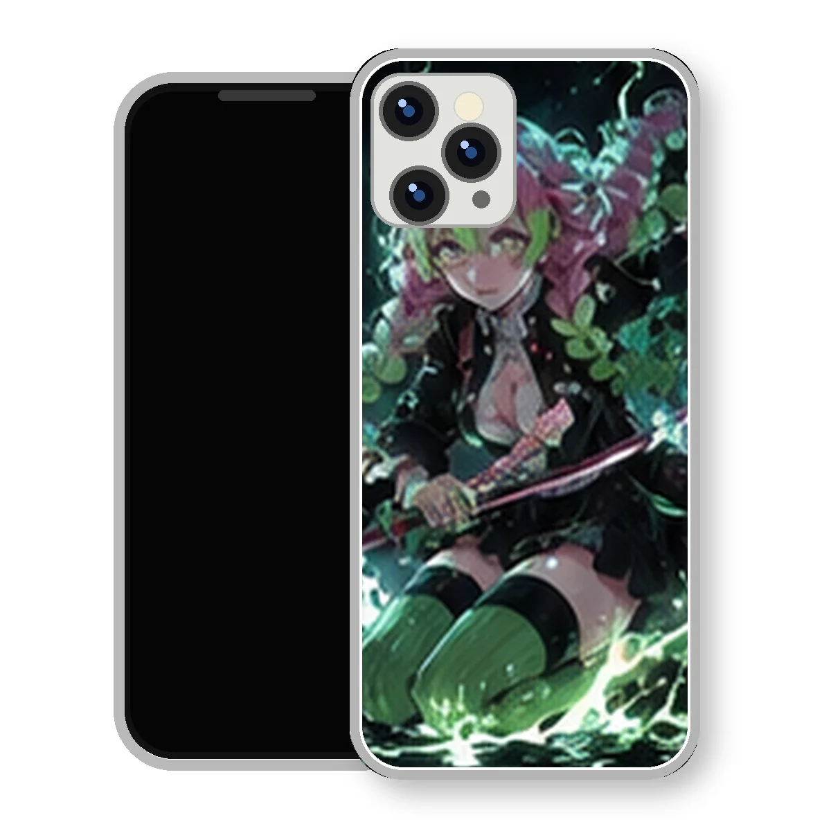 Coque iPhone 15 Mitsuri Kanroji Eclair Vert Katana | Manga Demon Slayer – Image 2