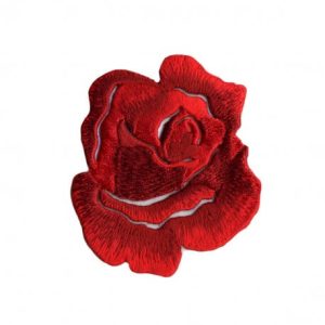 Écusson thermocollant rose rouge