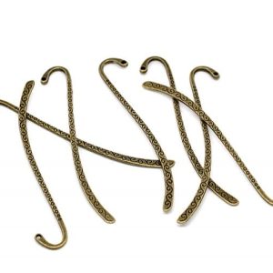 Marque-pages en métal spirale bronze 8.5cm x5