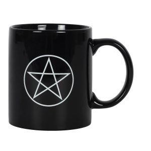 Tasse noire Pentagramme wiccan
