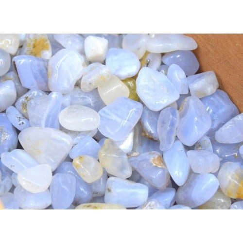 Calcédoine bleue naturelle non percée – Pierres brutes en vrac x50g – Image 3