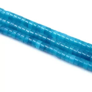 Perles de jade bleu heishi Ø4x2mm x40