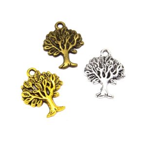 Breloques arbre de vie 21mm en alliage mixte