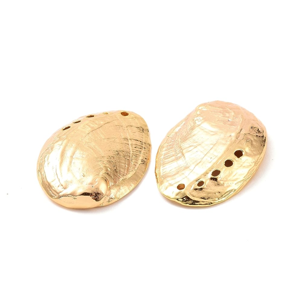 Pendentifs coquillage d’ormeau doré laiton plaqué or 18k – Image 3